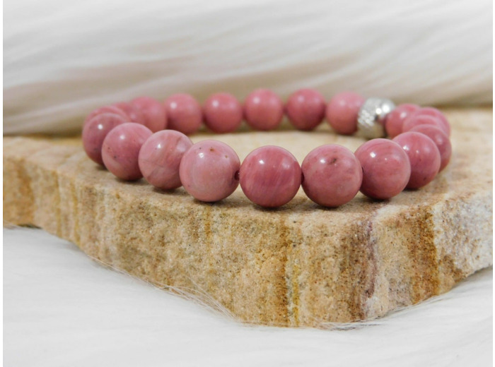 BRACELET RHODONITE ROSE