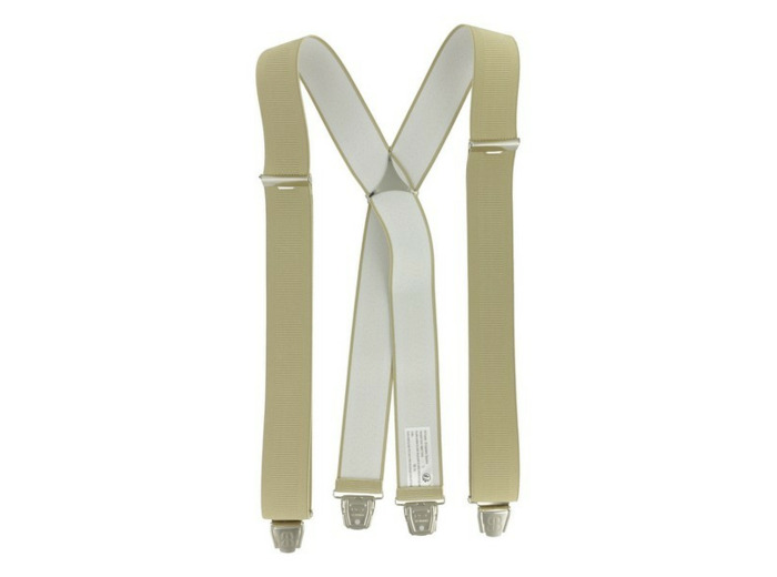 Bretelles pinces 3.5 x 120 - Striée beige