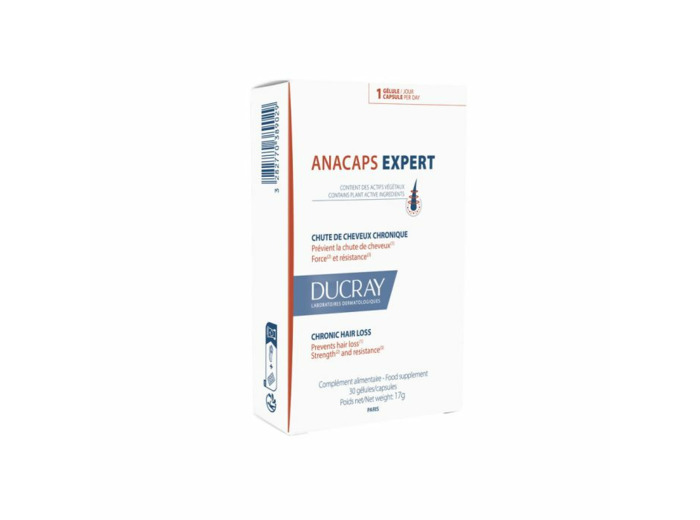 Anacaps Expert 30 gélules Chute de Cheveux Chronique Ducray