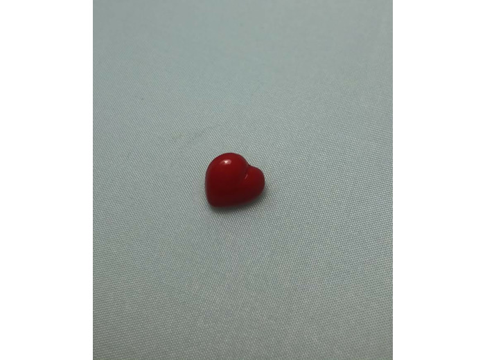 Bouton coeur rouge 1 cm