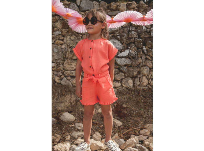 Combishort 8 ans Marthe Nectarine