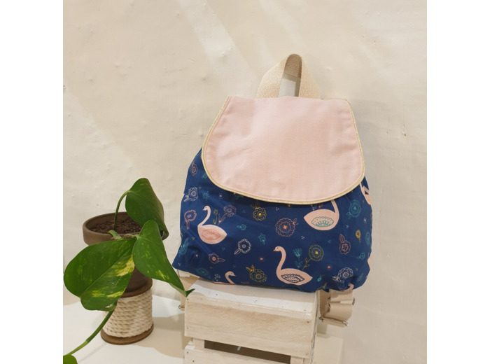 Sac à dos enfant personnalisable Ecole/Crêche modèle cygnes