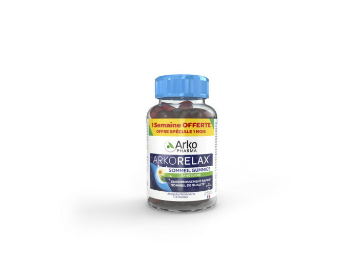 Sommeil 60 Gummies sans sucre Arkorelax Arkopharma