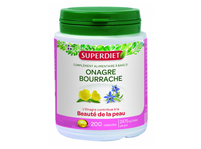 Huile De Bourrache Et Onagre 200 Capsules Superdiet