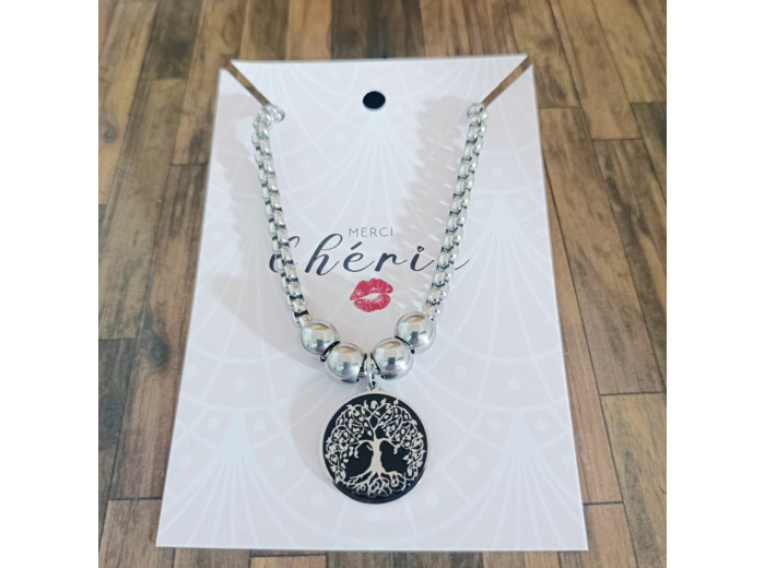 Bracelet en acier inox arbre de vie