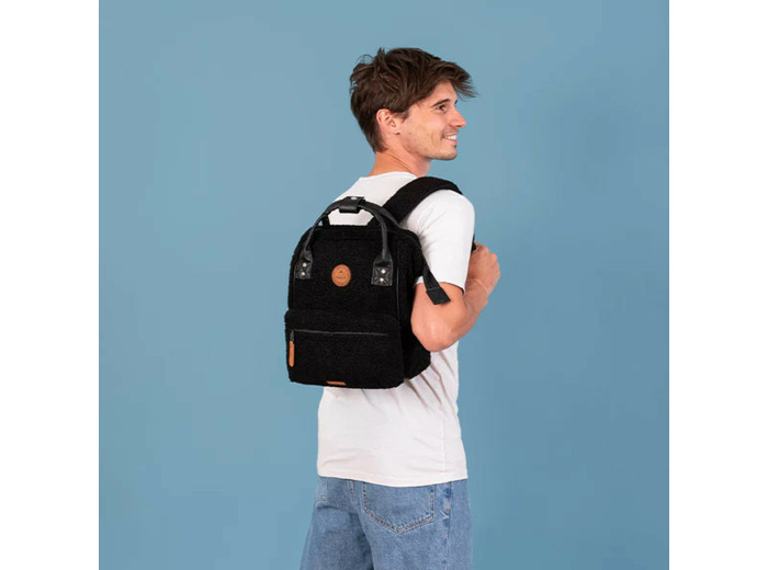 Cabaïa Small Dhaka Sac à Dos 10,5" Fourrure Noir