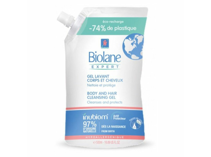 Eco Recharge Gel Lavant Bebe 500ml Corps et cheveux Biolane