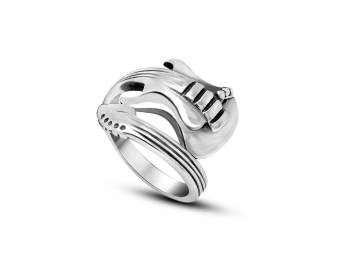 Bague guitare en acier inoxydable