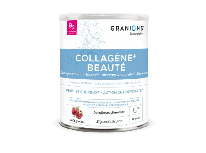 GRANIONS COLLAGENE + BEAUTE Peau et Cheveux - Poudre Parfum Grenade 275g