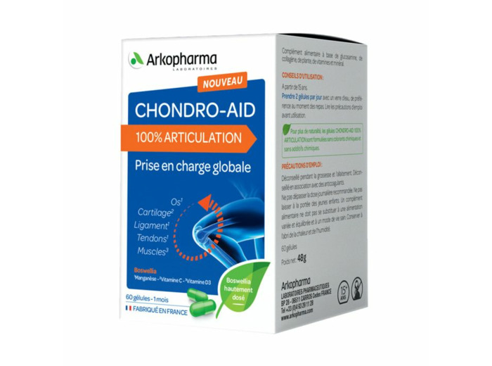 100% Articulations 60 gélules Chondro-Aid Arkopharma