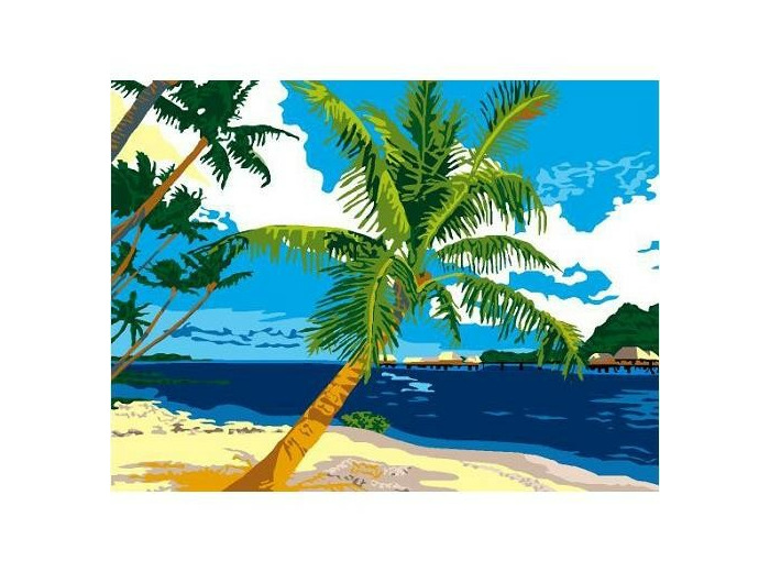 Kit canevas - Plage tropicale