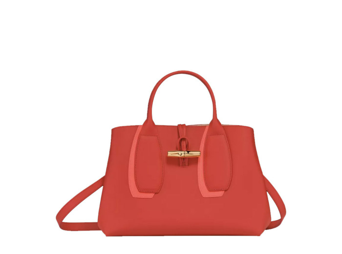 Longchamp Roseau Shadow Sac Porté Main M Blush
