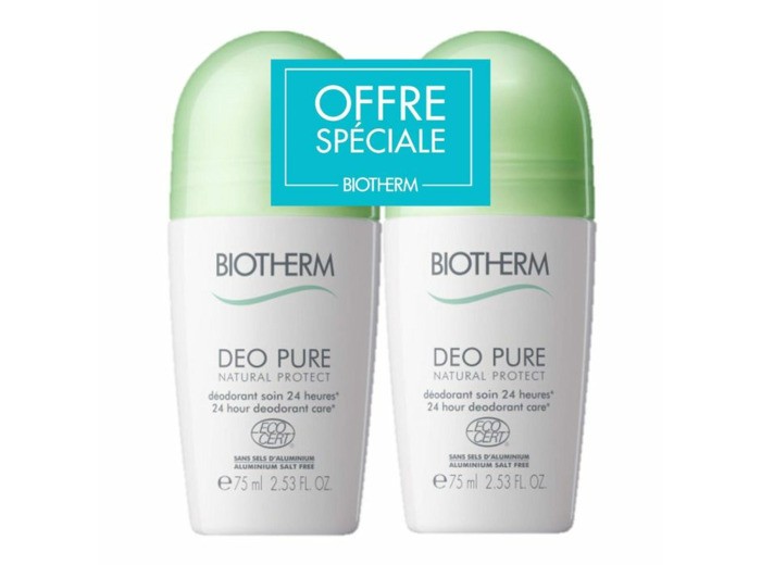 Deodorant Natural Protect 24h 2x75ml Deo Pure Biotherm