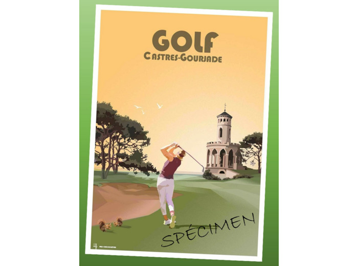 AFFICHE TOURISTIQUE Golf Castres Gourjade