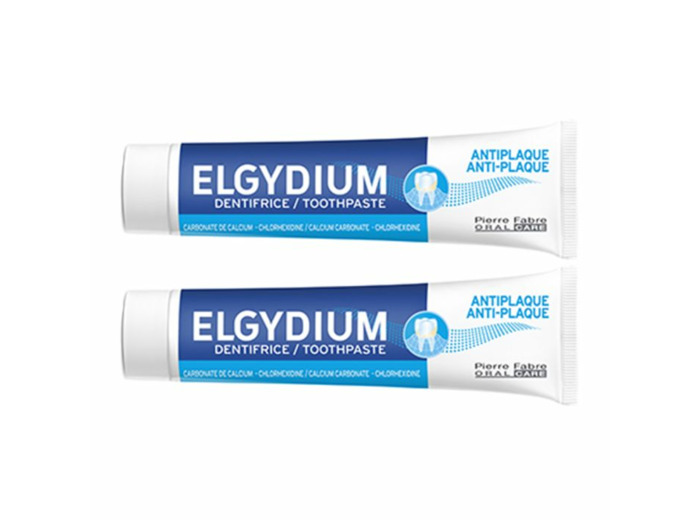 Dentifrice Anti-plaque 2x75ml Elgydium