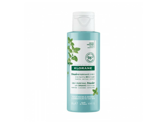 KLORANE POUDRE PURIFIANTE 3/1 MENTHE 50G
