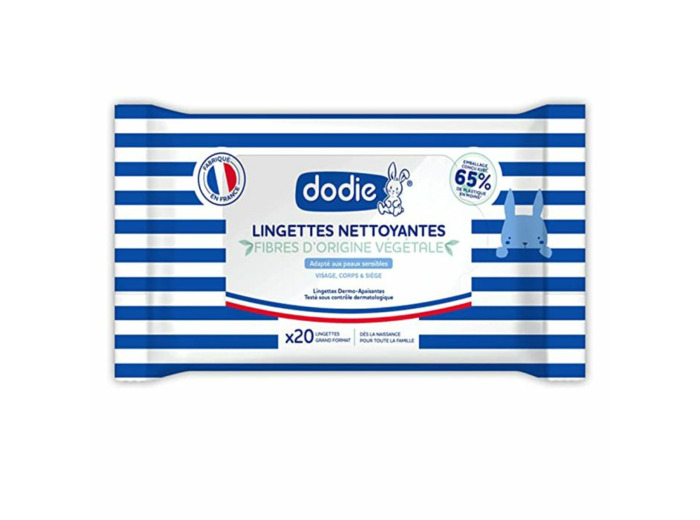 Lingettes Nettoyantes Dermo-apaisantes x70 Visage, corps et siège Dodie