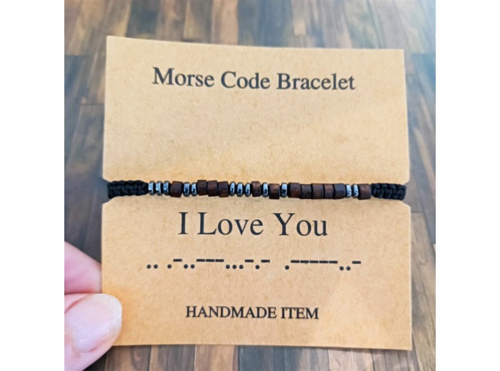 Bracelet code morse "I love you"