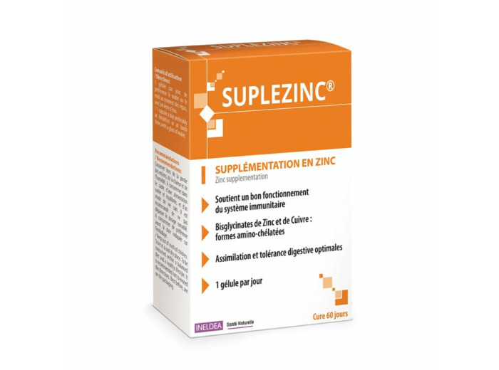 Suplezinc x60 gélules Ineldea