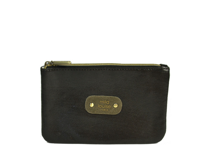 Mila Louise Poch PM LX1 Trousse de Sac Et Monnaie Fumé Kaki