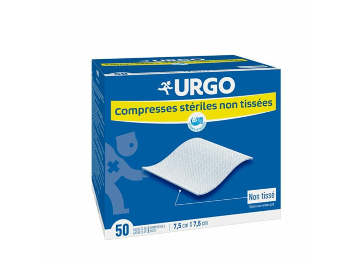 Compresses Stériles Non Tissées 7.5x7.5cm 50 sachets Urgo