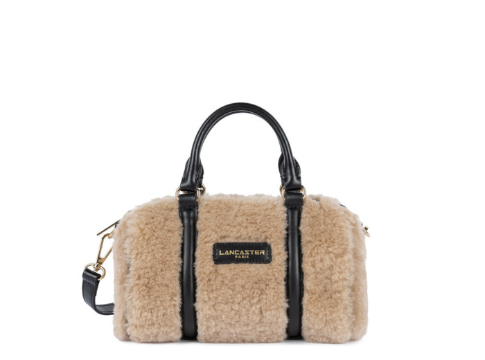 Lancaster Moumoute Mini Sac Polochon 518-053 Beige Noir