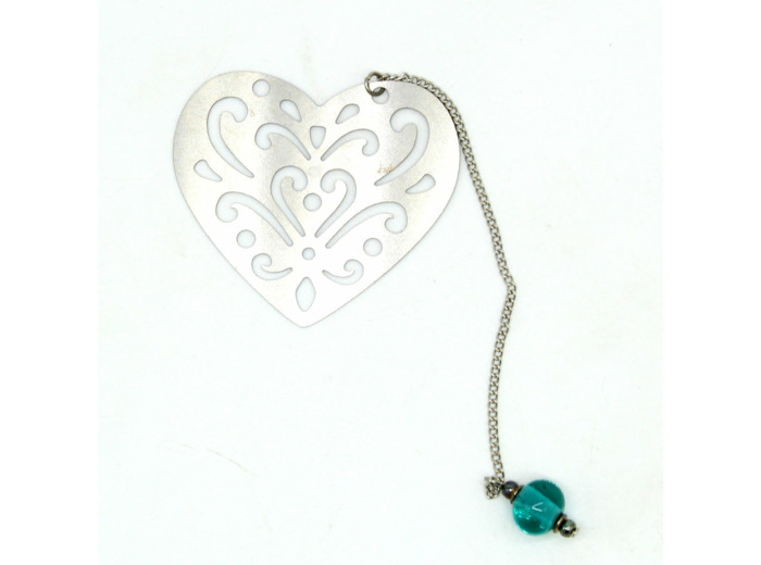 Marque-page coeur lagon