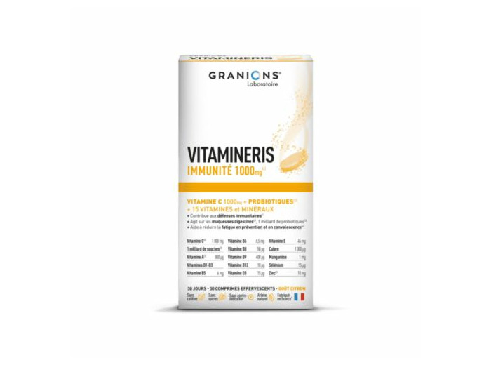 Vitamineris Immunité 1000mg 30 comprimés Granions