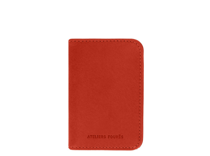Ateliers Fourès Baroudeuse Porte-Cartes Astrée B11Orange Confite