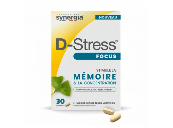 D-Stress Focus 30 Comprimés Stimule La Mémoire Synergia