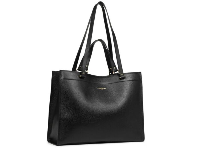 Lancaster Foulonne Double Sac Cabas Epaule 470-59 Noir In Nude