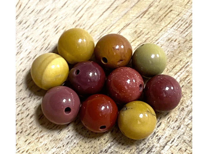 PERLES JASPE MOKAITE