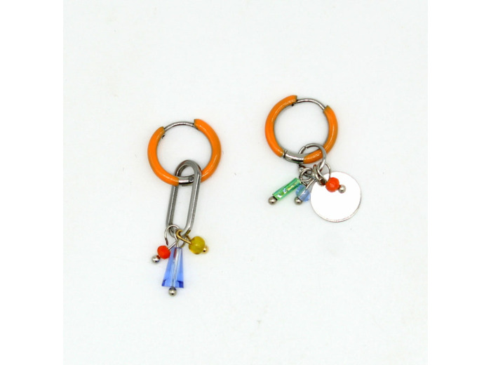 Créoles émaillées Zeline