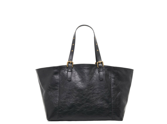 Gérard Darel Simple Bag Sac Cabas En Cuir Effet Froissé Noir