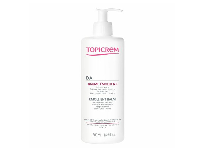Baume Emollient 500ml DA Peaux Sensibles Tres Seches et atopiques Topicrem