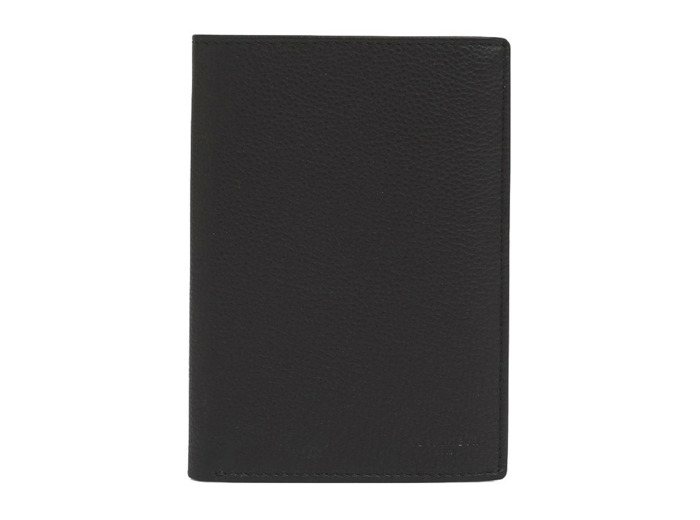 Le Tanneur Charles Portefeuille Moyen 2 Volets Cuir Grainé Noir