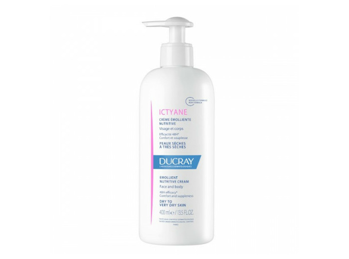Creme Emolliente Nutritive Peaux Seches A Tres Seches 400ml Ictyane Ducray