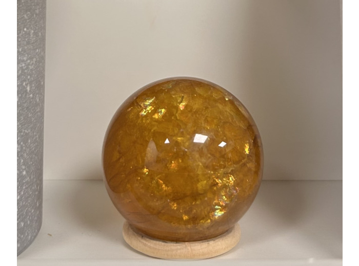 SPHÈRE FLUORITE JAUNE