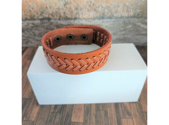 Bracelet cuir homme Camel 6