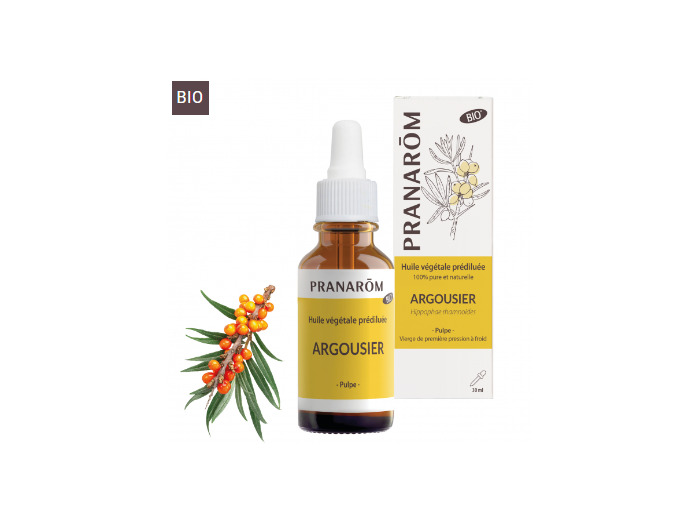 Huile végétale d'ARGOUSIER BIO 30ml Les Huiles Végétales Pranarôm