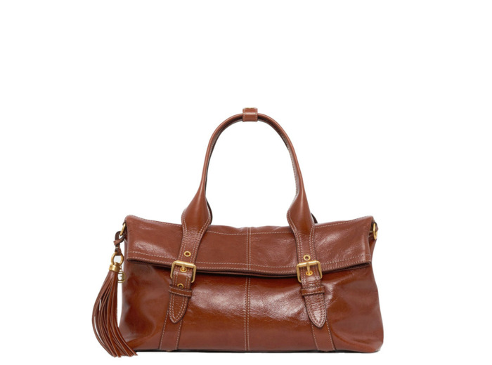 Gérard Darel Monica Sac Porté Main En Cuir Effet Froissé Caramel