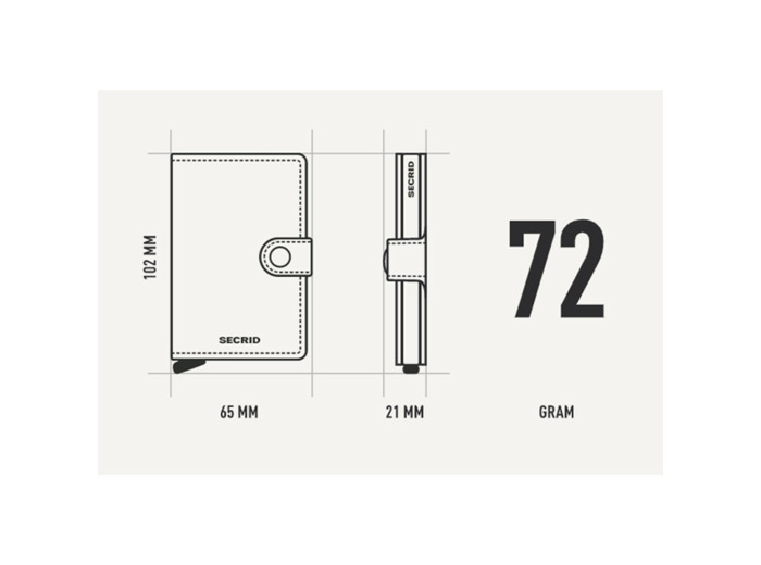 Secrid Porte-Carte Miniwallet Zebra Light Grey
