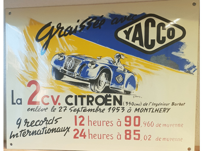 Plaque Émaillée 2cv