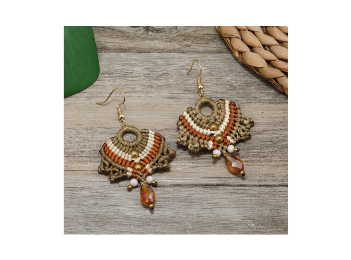 Boucles d'oreilles tissées à la main 7