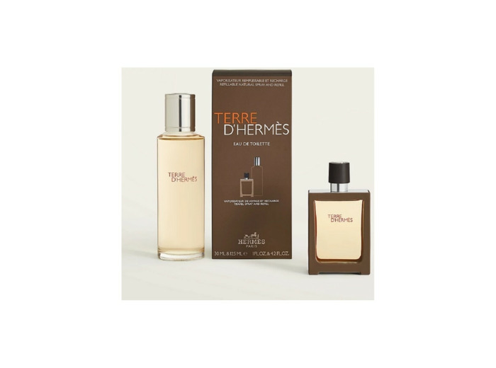 HERMES - TERRE D'HERMES ET Vaporisateur Remplissable 30ml+Recharge 125ml