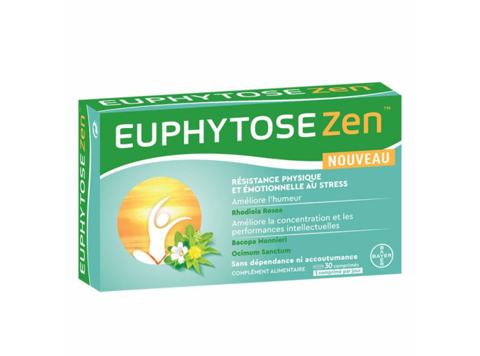 Zen 30 comprimés Euphytose Résistance physique et émotionnelle au stress Bayer