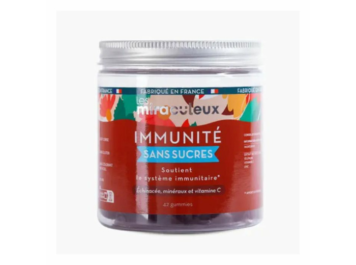 Immunité 42 Gummies Arôme Cerise Sans Sucres Les Miraculeux