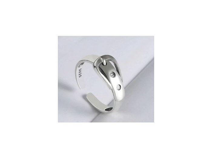 Bague ceinture en argent