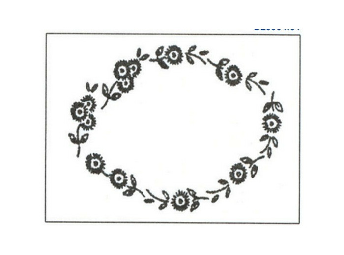 Napperon à broder pré-imprimé fleurs 40 X 30 cm