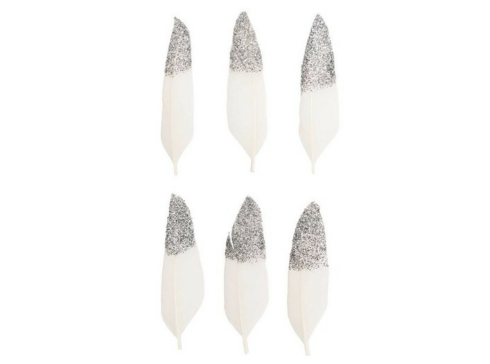 Plumes blanches et argent